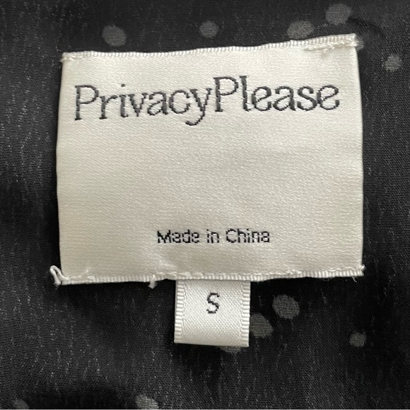 Privacy Please Revolve wrap black polka dots long sleeve mini dress, size S boho - Picture 2 of 15